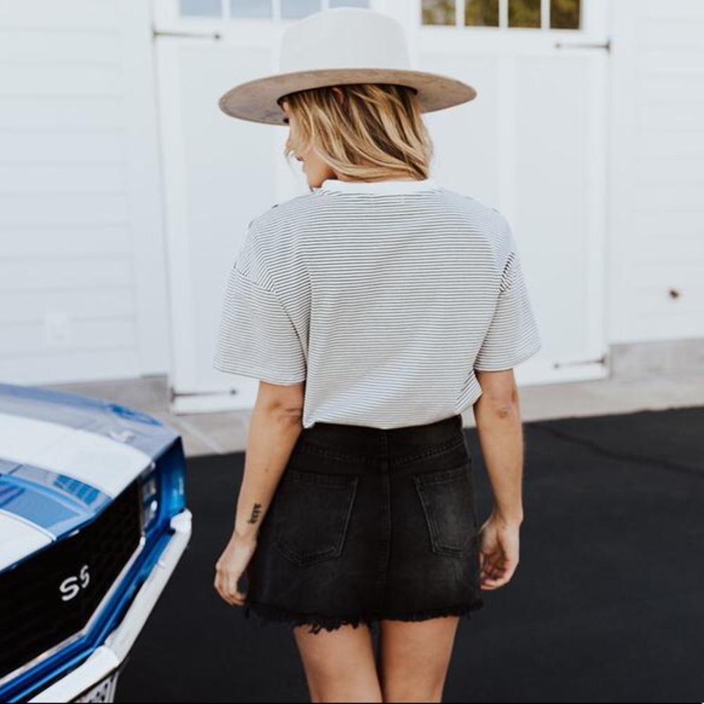 Free People Zip It Up Denim Mini Skirt - Picture 9 of 9